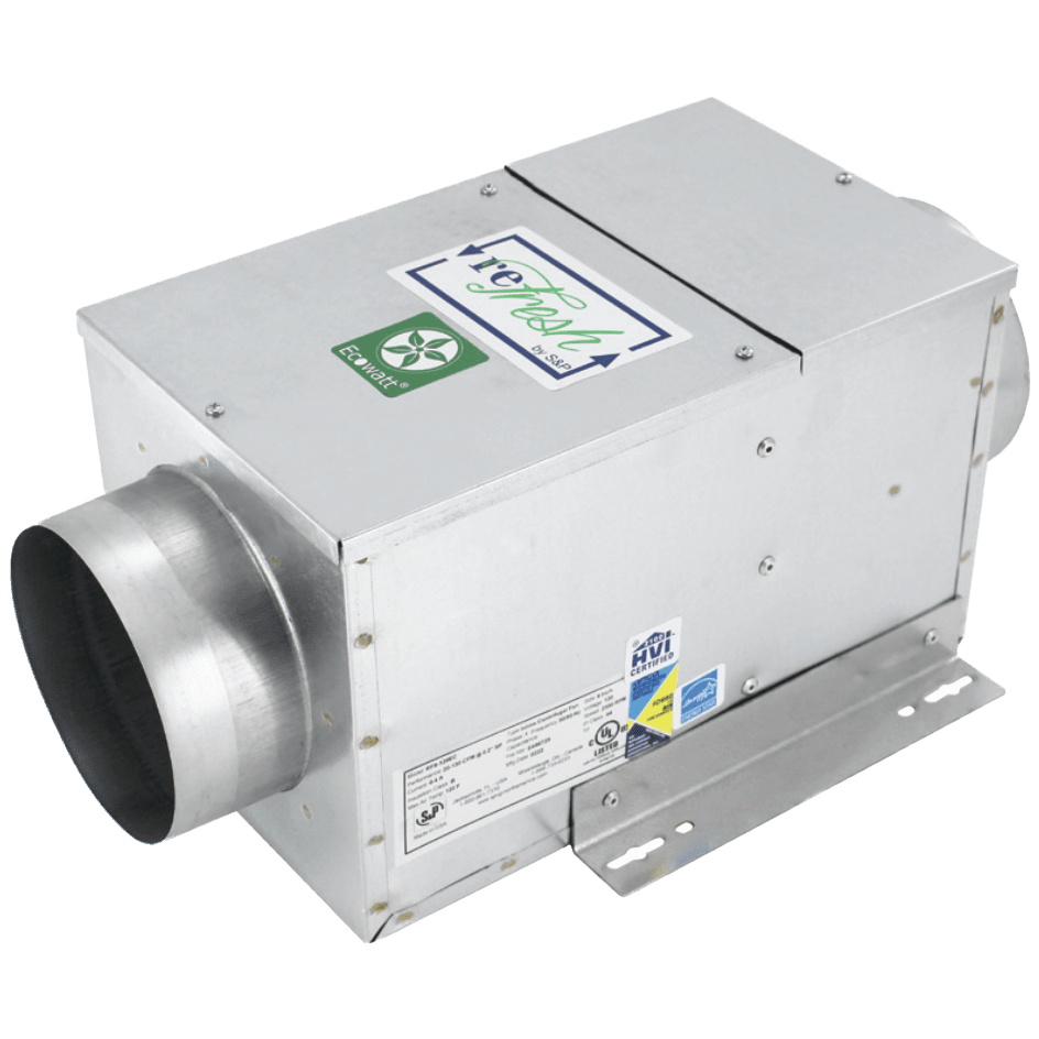 S&P reFresh Low Profile RF8 Air Supply Fan w/ AC Motor - Power Cord