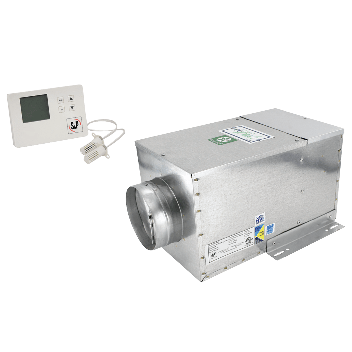 S&P reFresh RF10 Full Size Air Supply Fan w/ EC Motor - Hardwired with ES24V