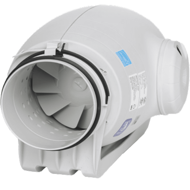 S&P TD-125XS 5-inch TD-Silent Mixed Flow Inline Duct Fan - Angle 2