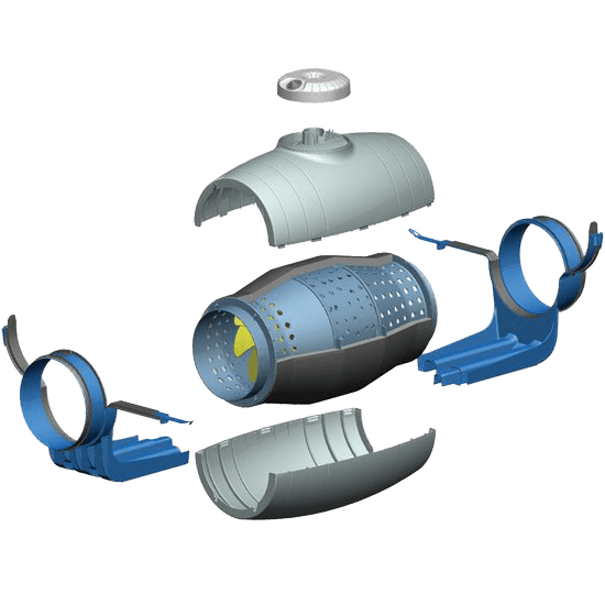 S&P TD-200S 8-inch TD-Silent Mixed Flow Inline Duct Fan - Parts