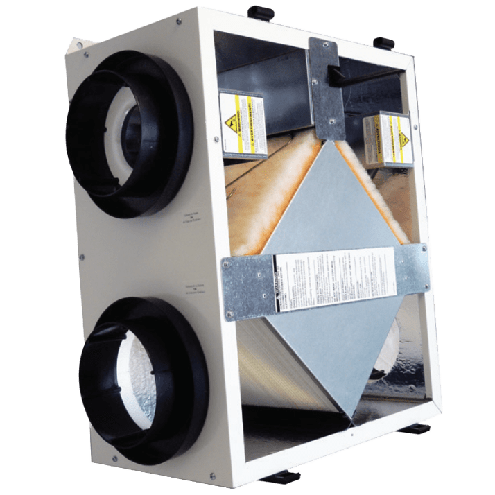 S&P TR90 Series 40-110 CFM Energy Recovery Ventilator - Plug Angle