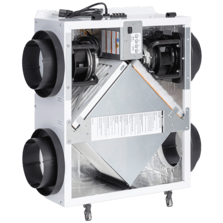 S&P TRe90 Series 30-130 CFM ERV w/ EC Motor - Angle