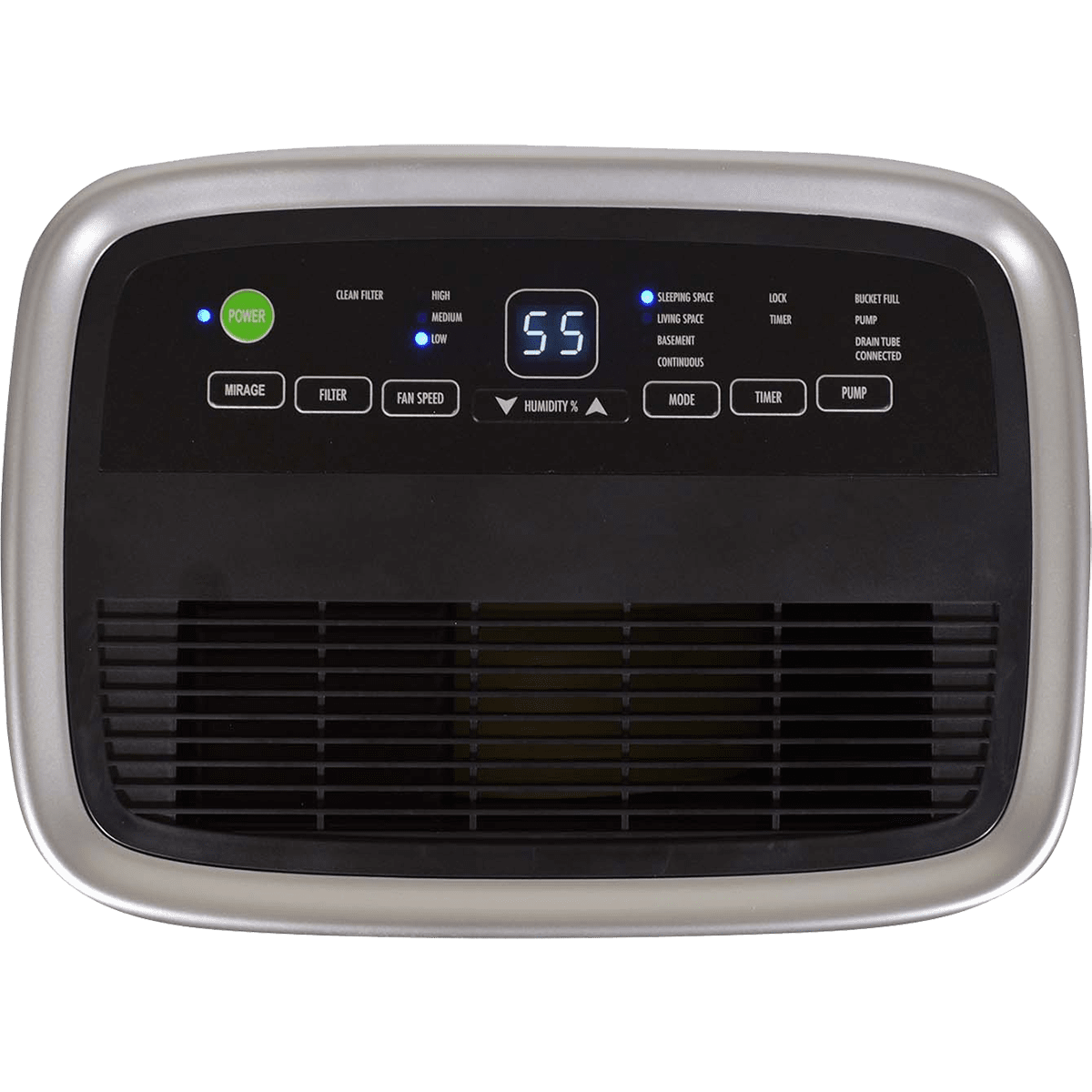 Soleus Air 50 Pint Dehumidifier - Top