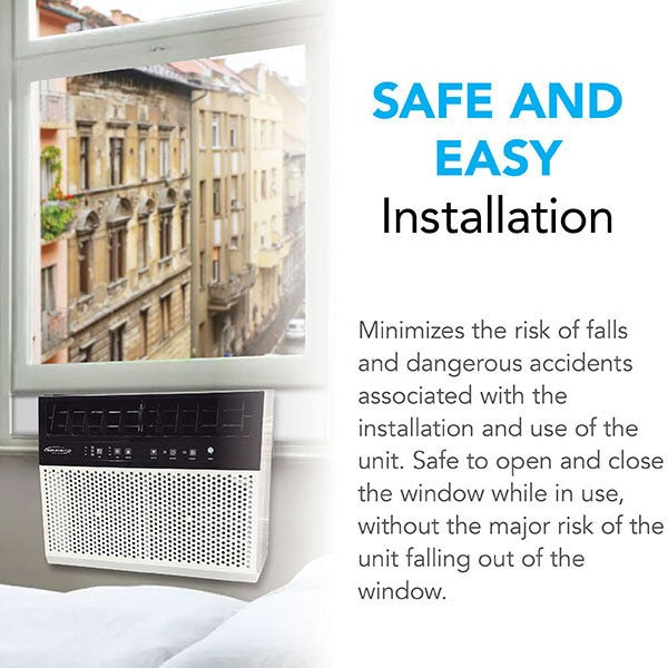 Soleus Air 10,000 BTU Saddle Window Air Conditioner w/Heat - Easy to Install