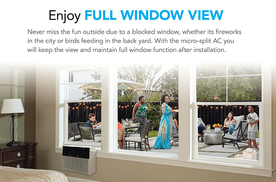 Soleus Air 10,000 BTU Saddle Window Air Conditioner w/Heat - Full Window