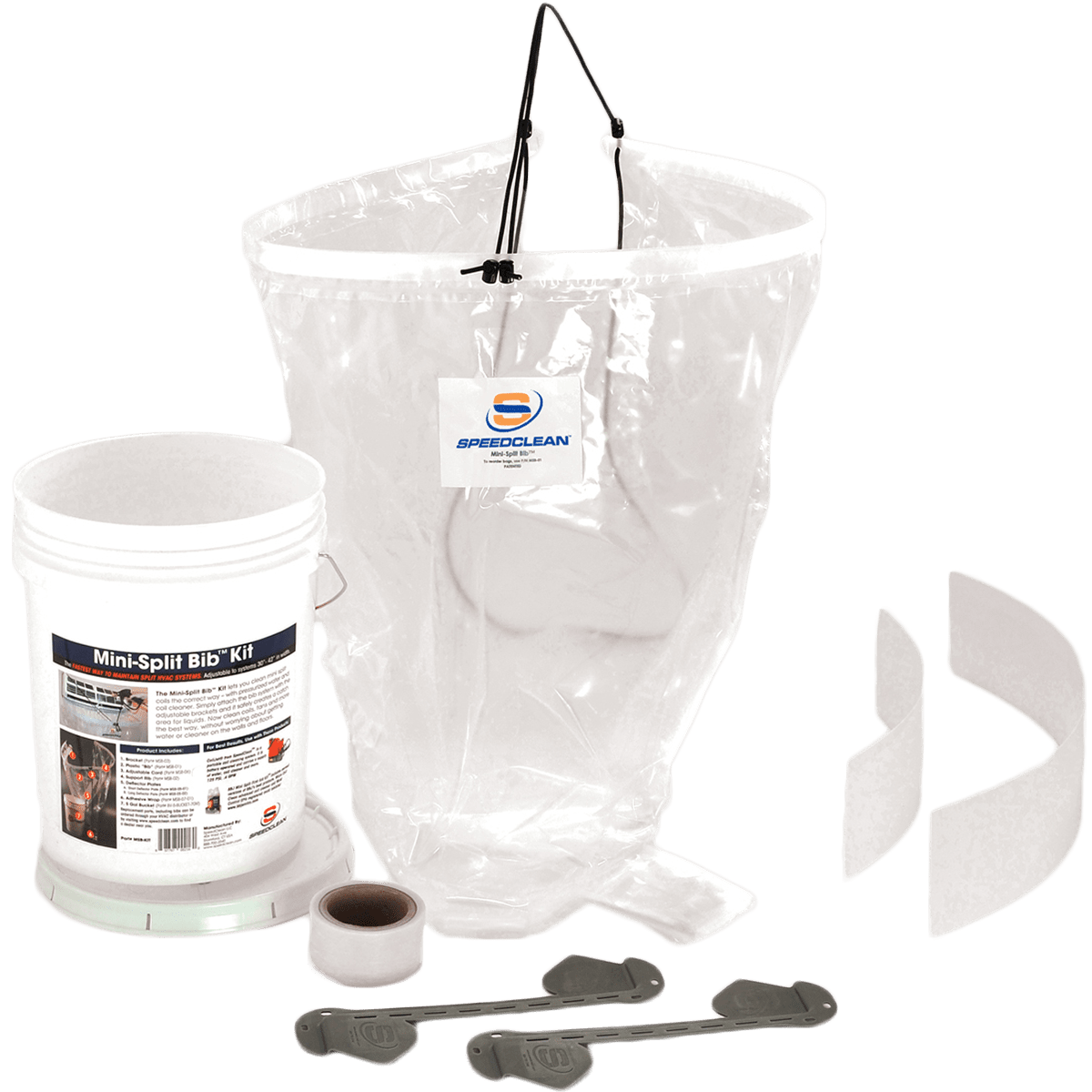 SpeedClean Mini Split Bib Kit without Bucket - Components