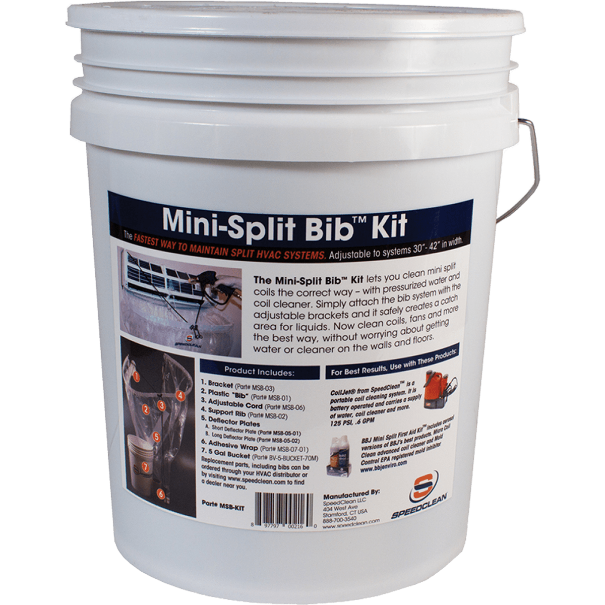 SpeedClean Mini Split Bib Kit without Bucket