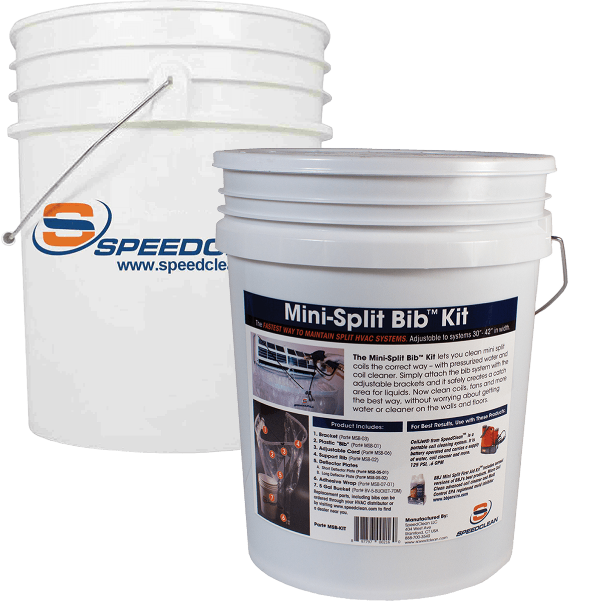 SpeedClean Mini Split Bib Kit with Bucket