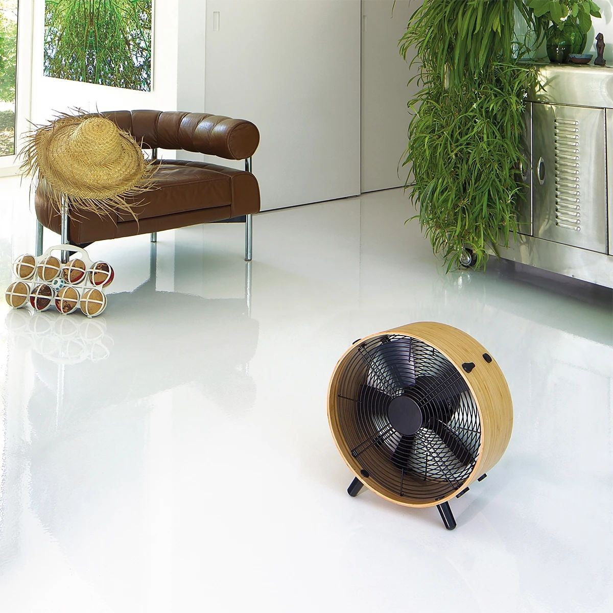 Stadler Form Otto Bamboo Wooden Fan - in Room