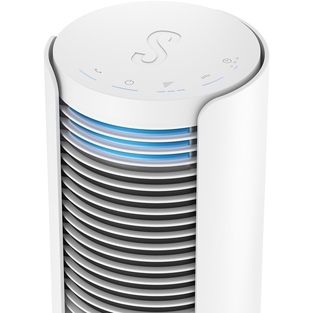 Stadler Form Peter Swinging Tower Fan White - controls