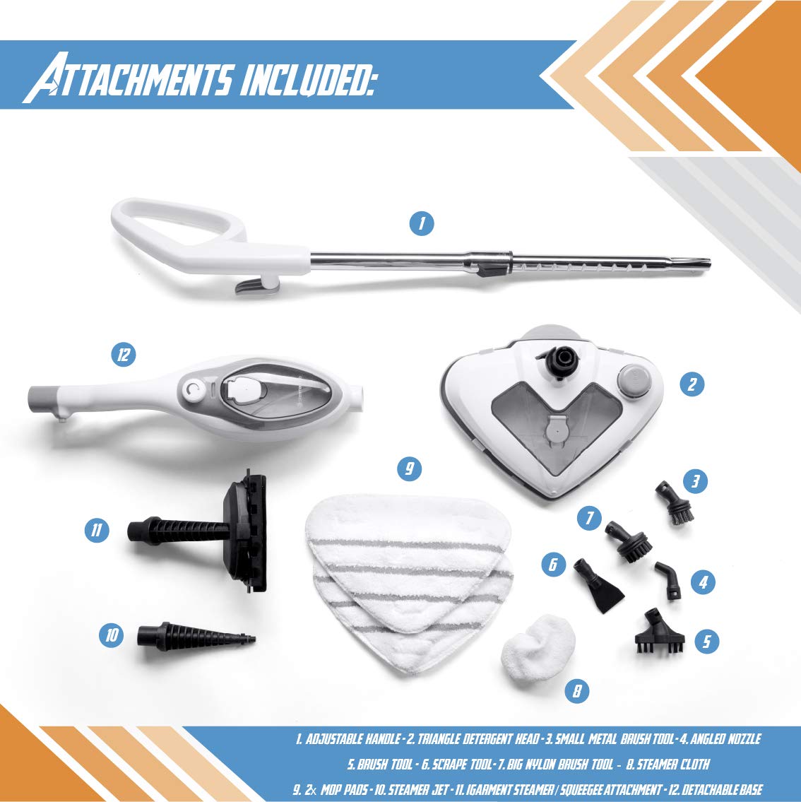 Steam and Go 8-in-1 All Purpose Steam Cleaner SAG806D