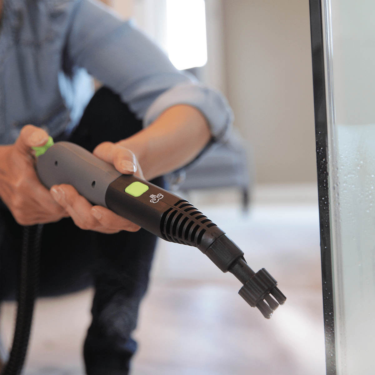 Steamfast SF-275 Canister Steam Cleaner - Shower Door