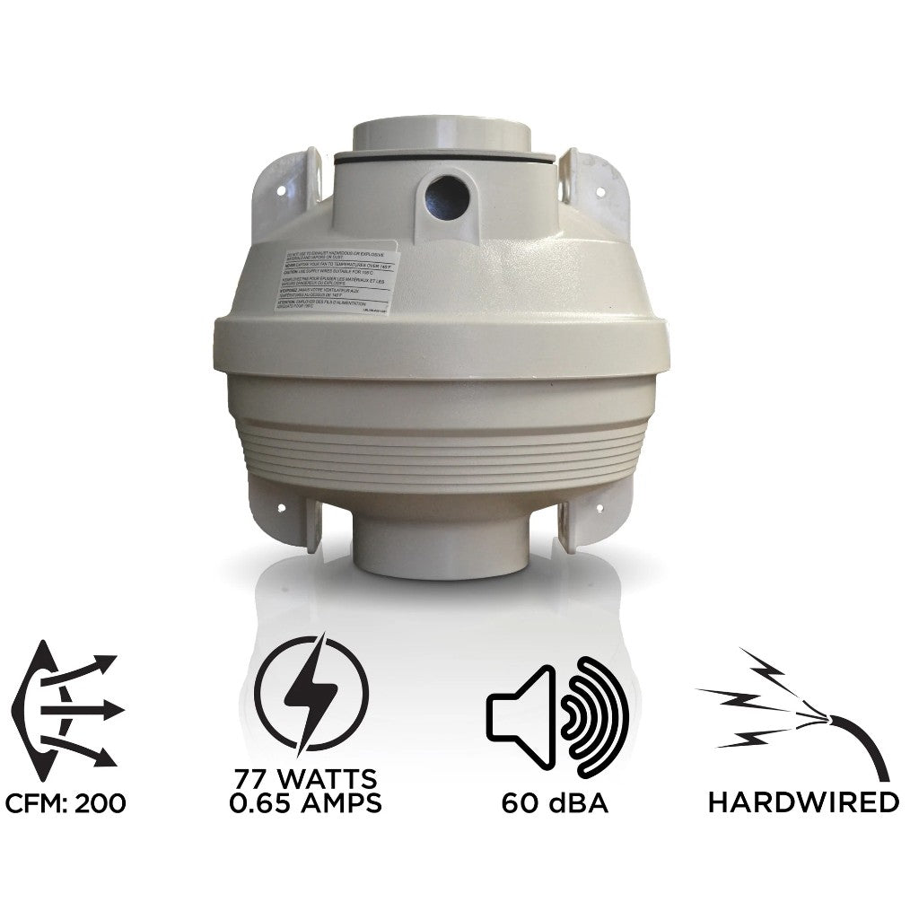 Suncourt Centrax In-Line Centrafugal Fan - Features