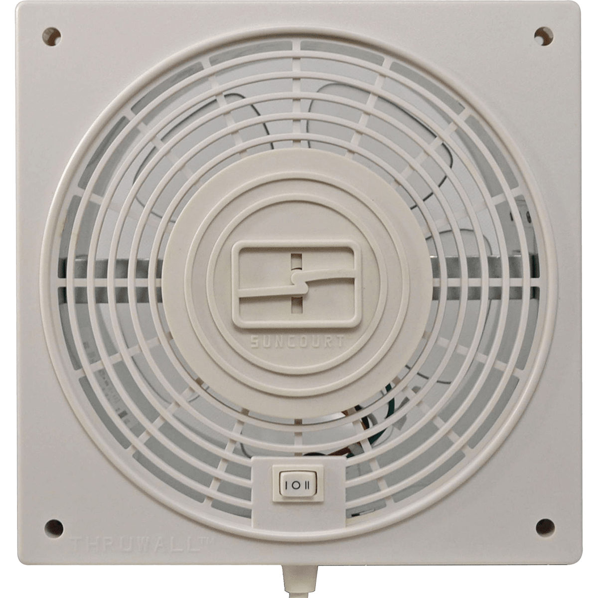 Suncourt ThruWall 2-Speed Room to Room Fan w/ Airflow Adapators - Front