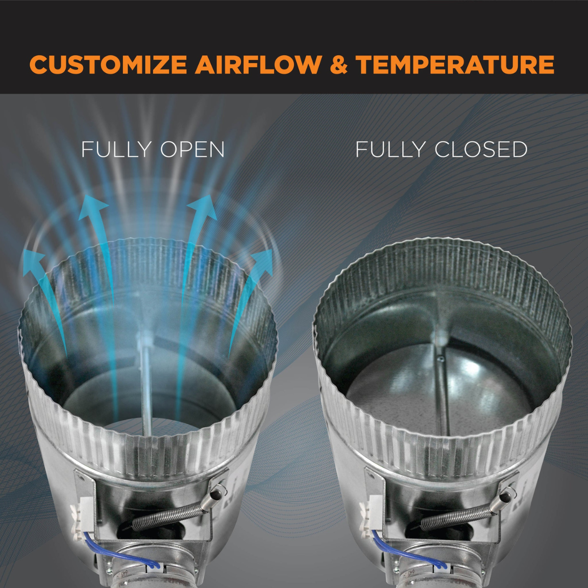 Suncourt ZoneMaster Adjustable Motorized Dampers - Infographic 1
