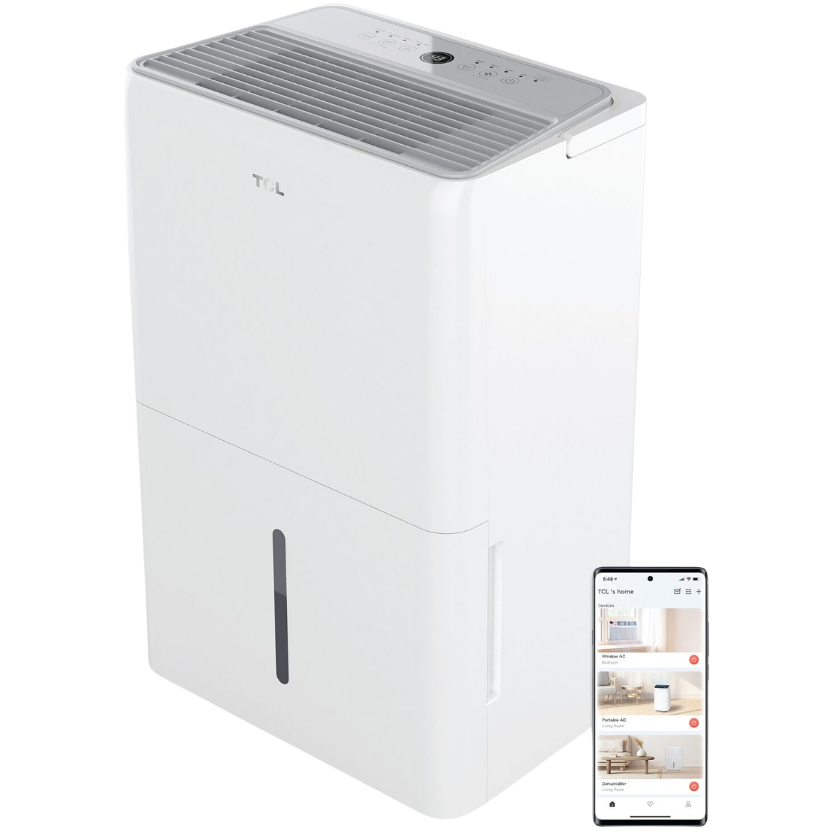 TCL 50 Pint Smart Dehumidifier - Angle 2