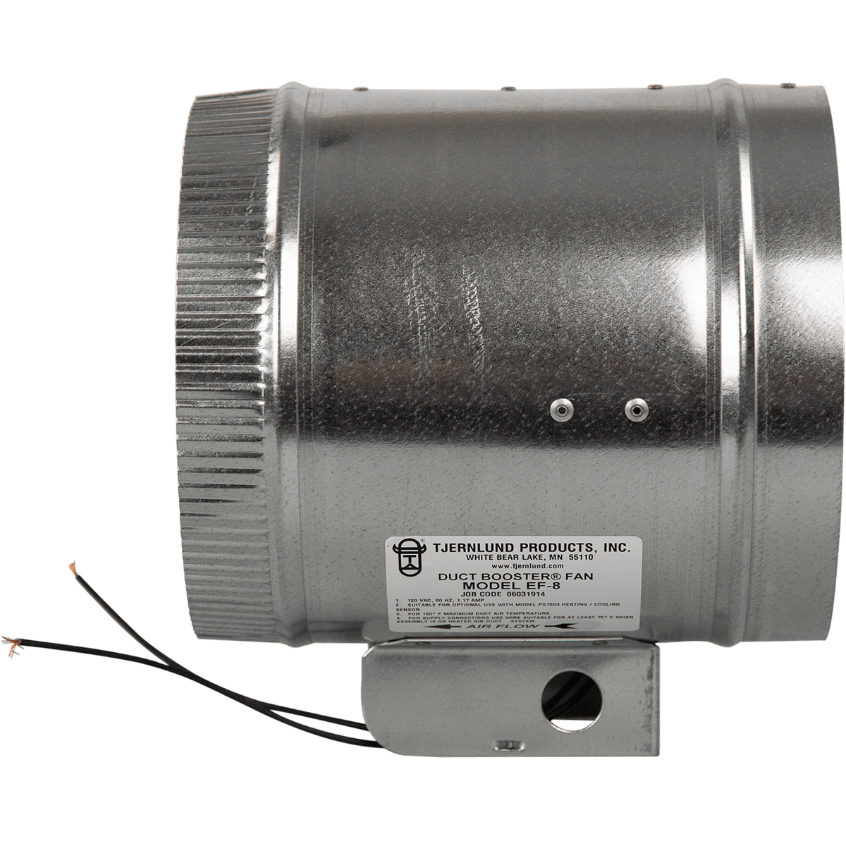 Tjernlund 325 CFM 8" Duct Booster Fan (EF-8)