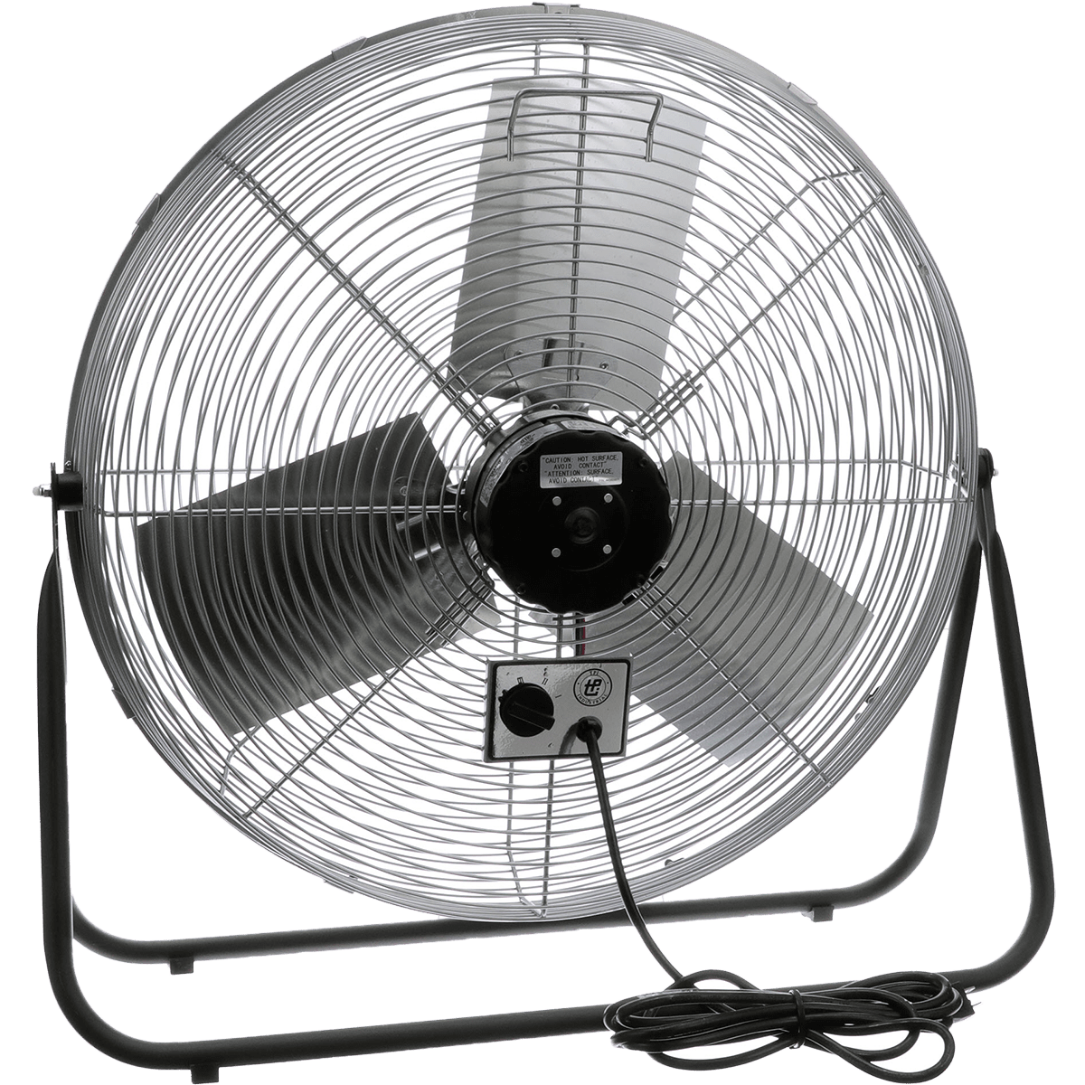 TPI F-TE 3-Speed 1/8 HP Tilt Head Industrial Floor Fan - 24-in - Back