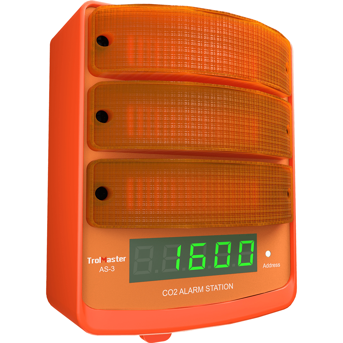 TrolMaster Carbon-X CO2 Alarm Station - Amber Light Angle