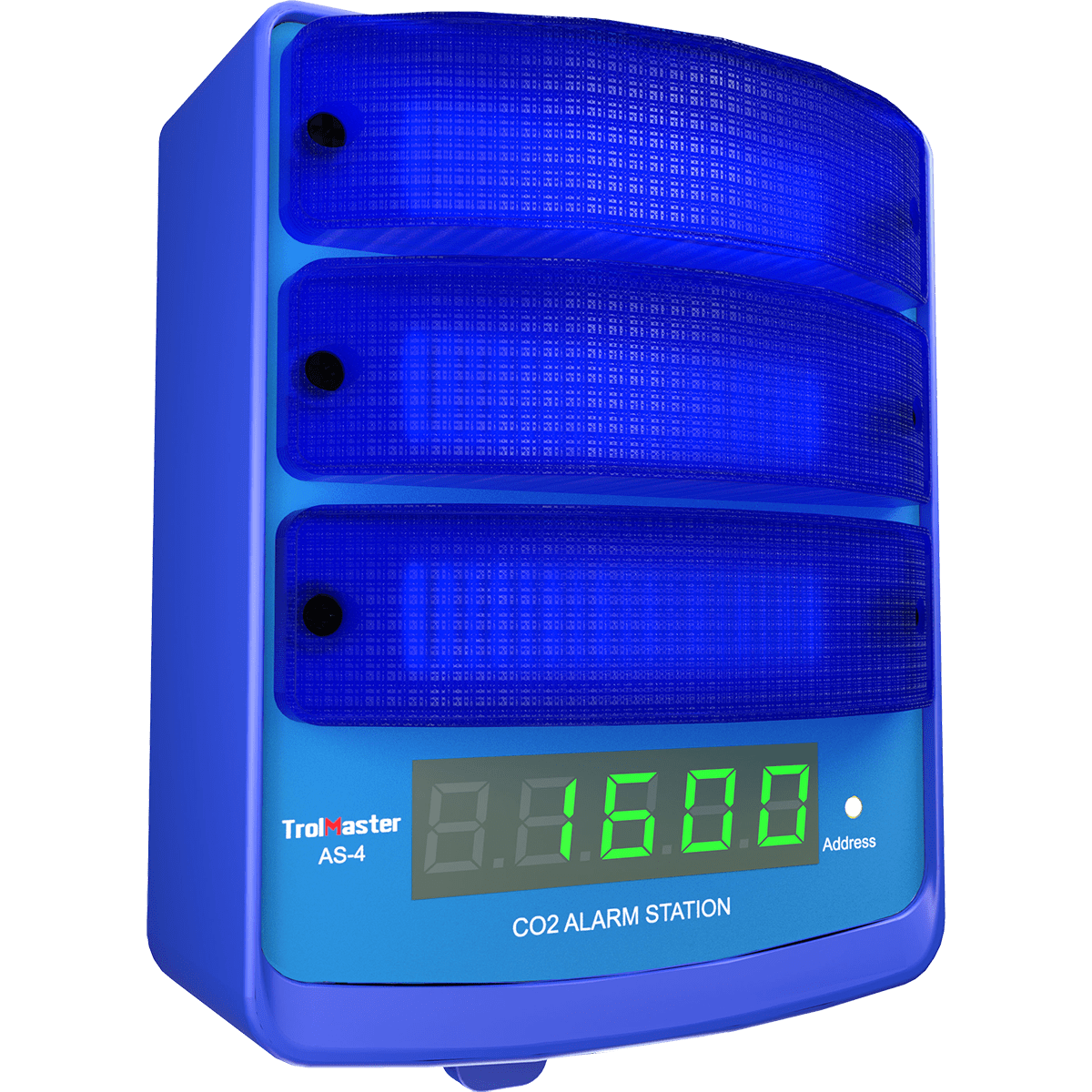 TrolMaster Carbon-X CO2 Alarm Station - Blue Light Angle