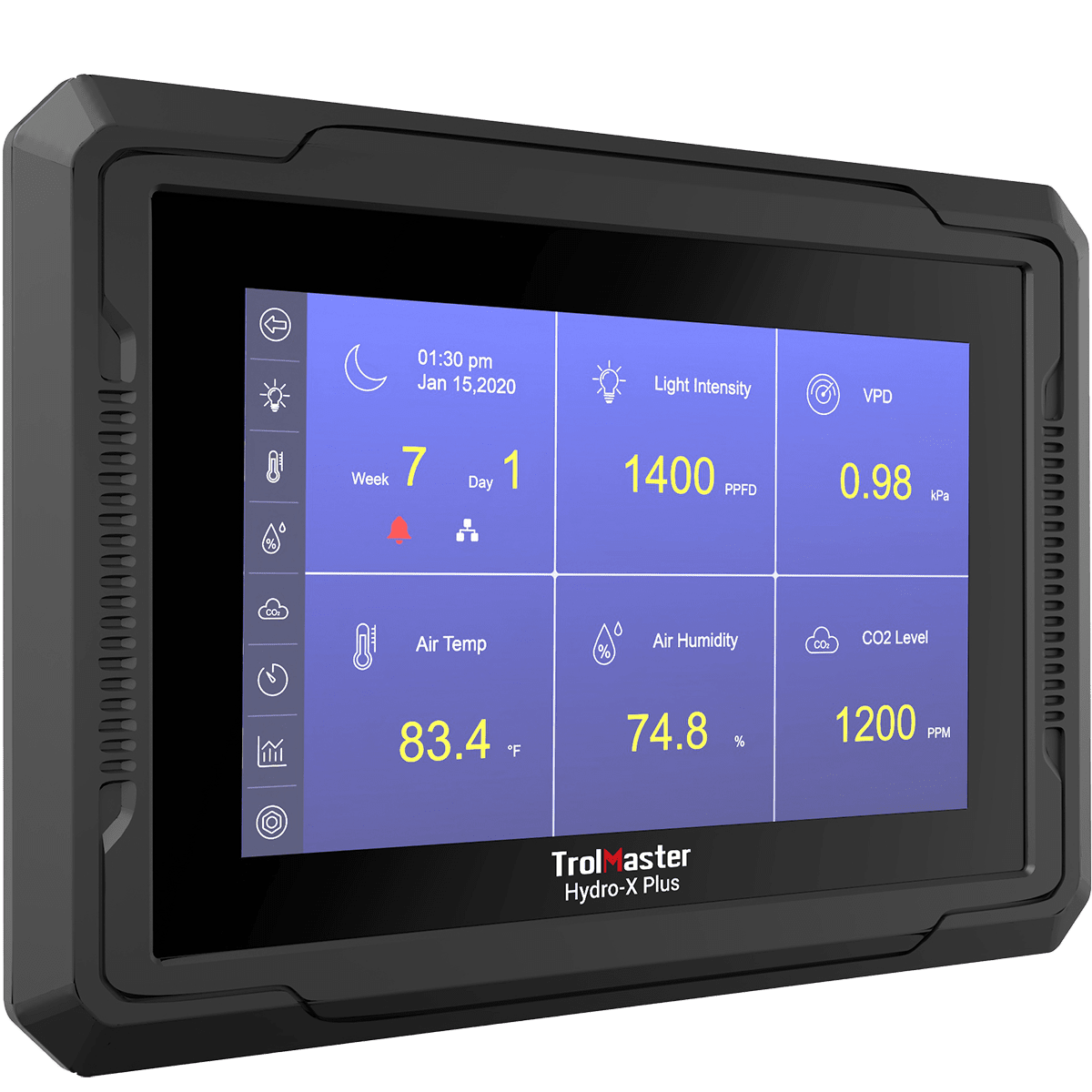 TrolMaster Hydro-X Plus Controller w/ 4-in-1 Sensor - Angle