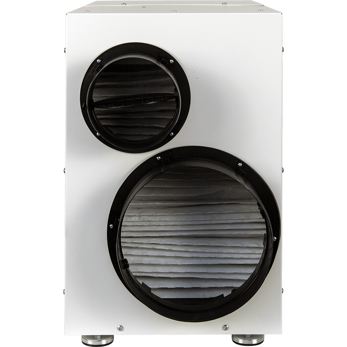 Side Angle of the Santa Fe Ultra120 Whole House Ventilating Dehumidifier