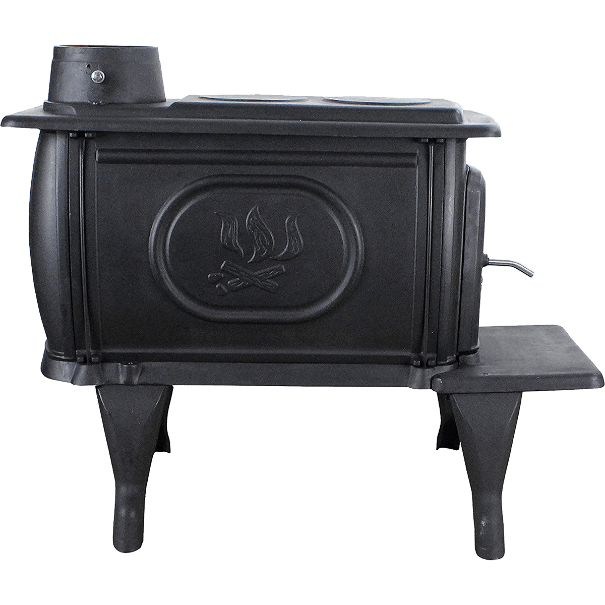 US Stove 900 Sq. Ft. Cast Iron Wood Stove - Right Side