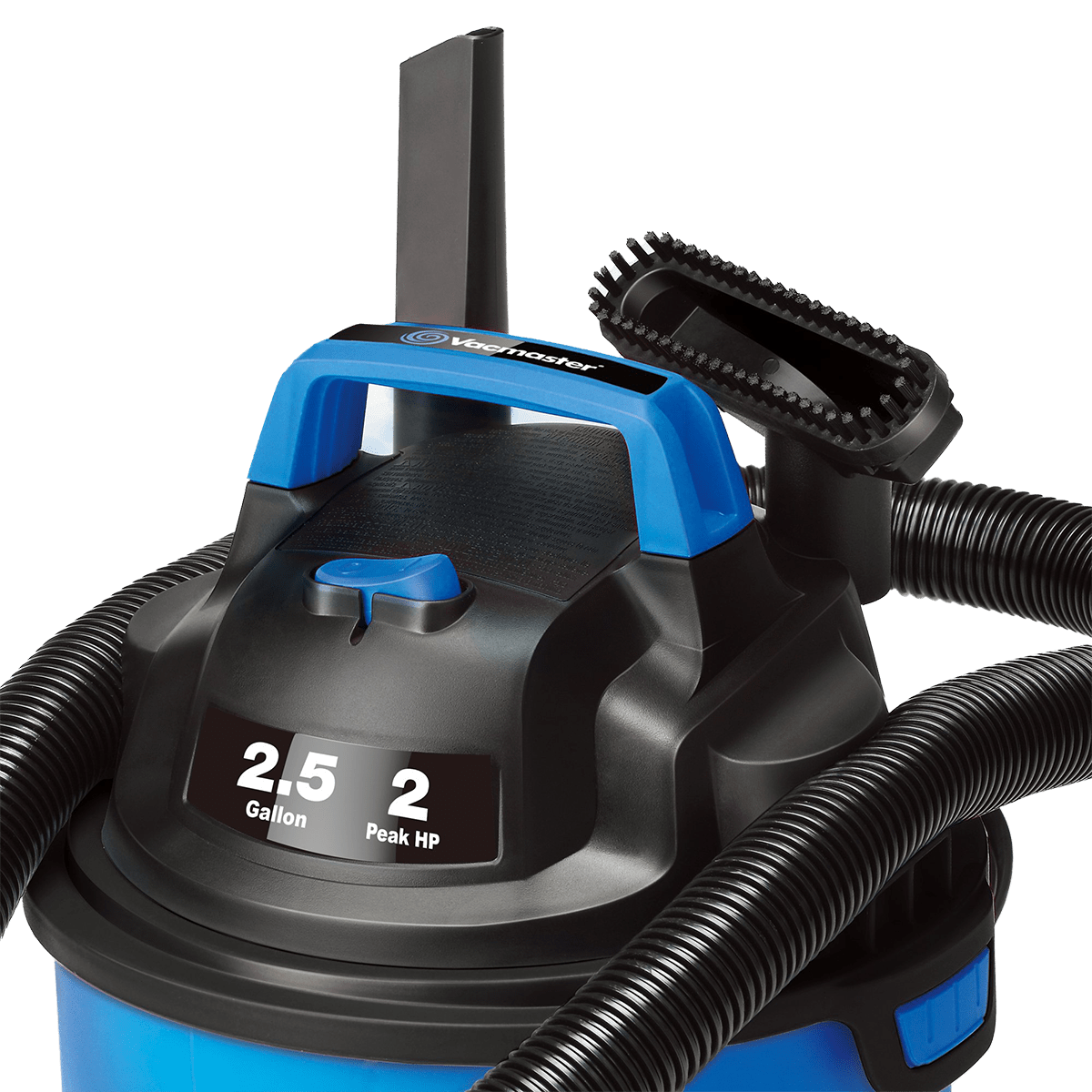Vacmaster 2.5 Gallon Portable Wet/Dry Vacuum - Top