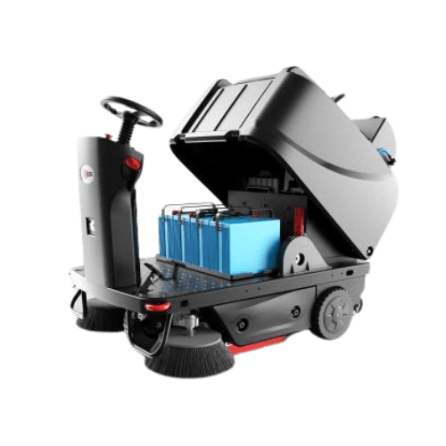 Viper ROS1300 Ride-On Sweeper with 34 Gallon Hopper - Batteries