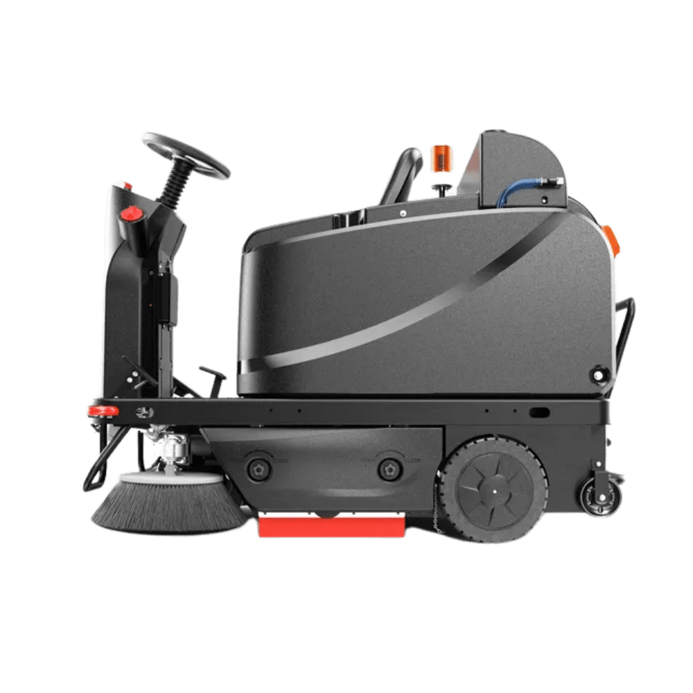 Viper ROS1300 Ride-On Sweeper with 34 Gallon Hopper - Side