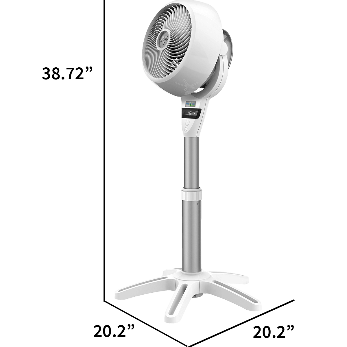 Vornado 6803DC Pedestal Fan - Dimensions