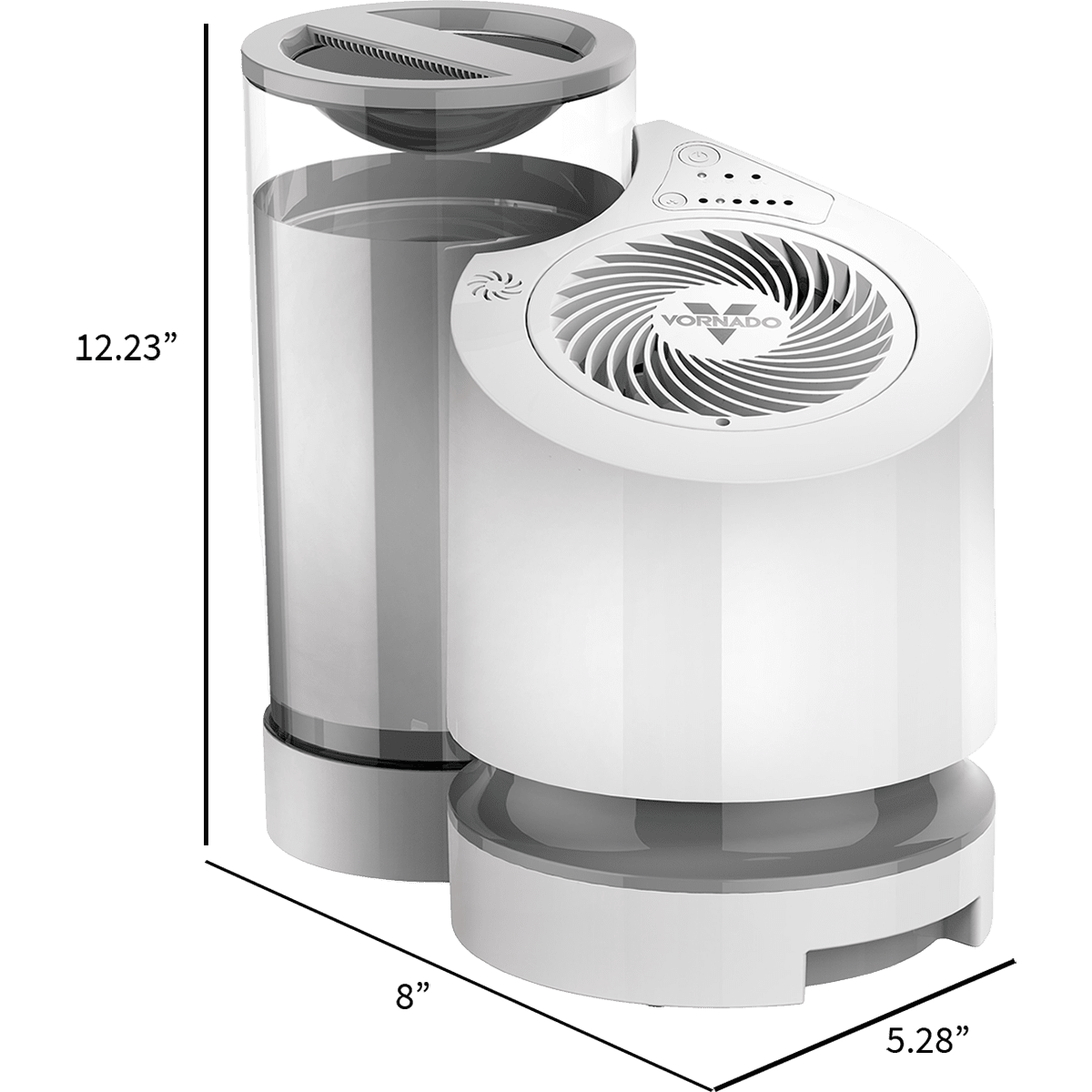 Vornado EV100 Whole Room Humidifier - Dimensions