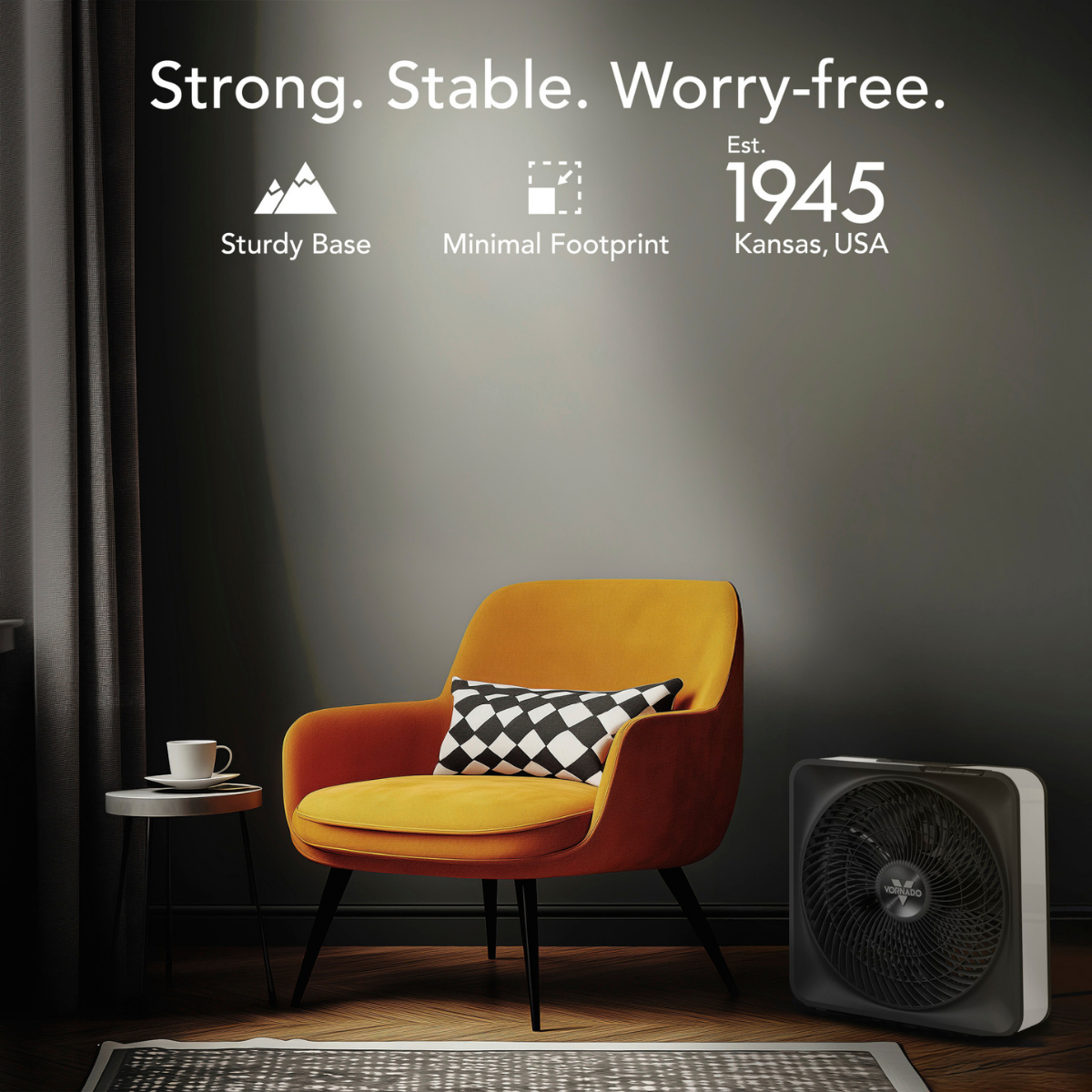 Vornado Model 80 High Velocity Electric Box Fan - Infographic 3