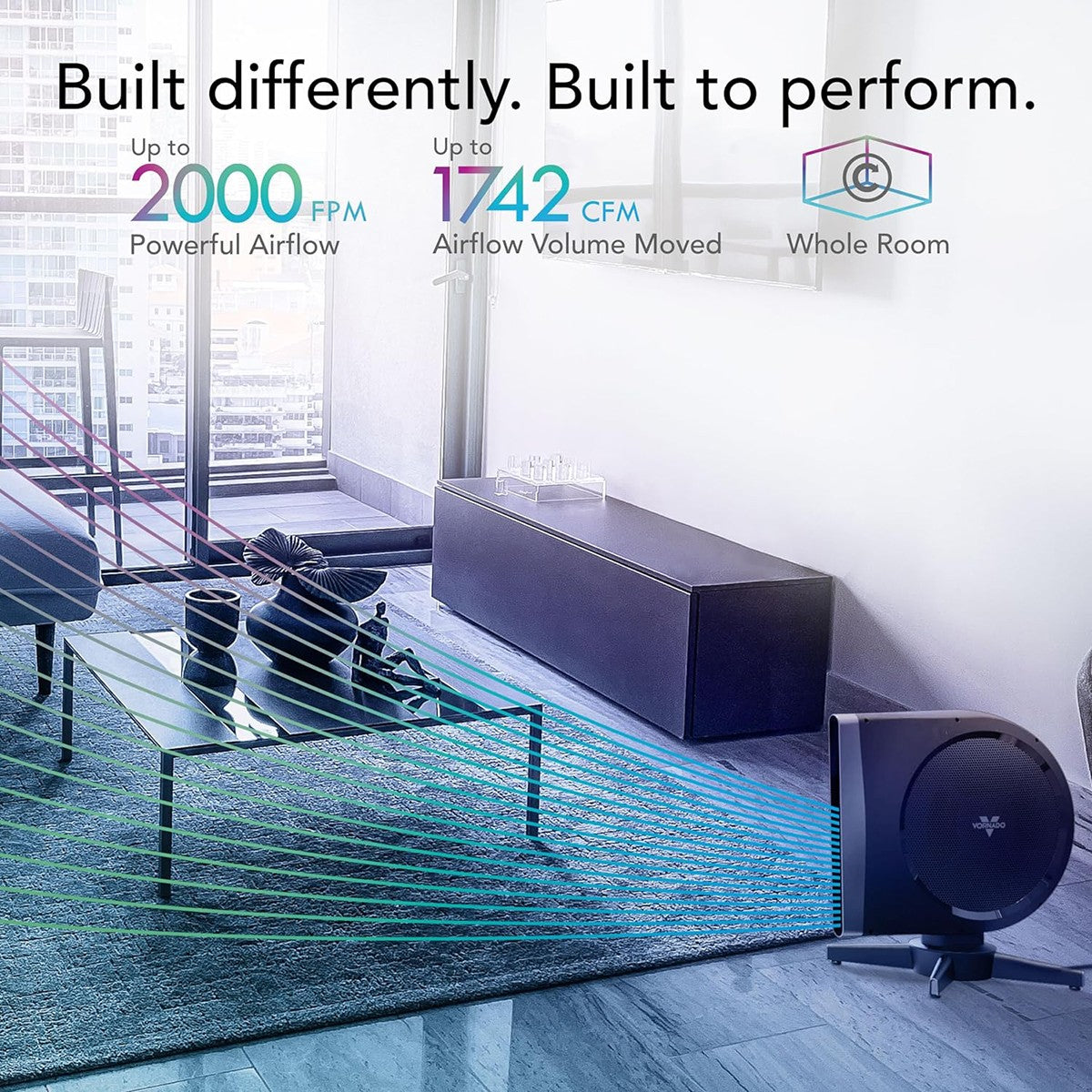 Vornado Strata Compact Floor Fan Infographic 1