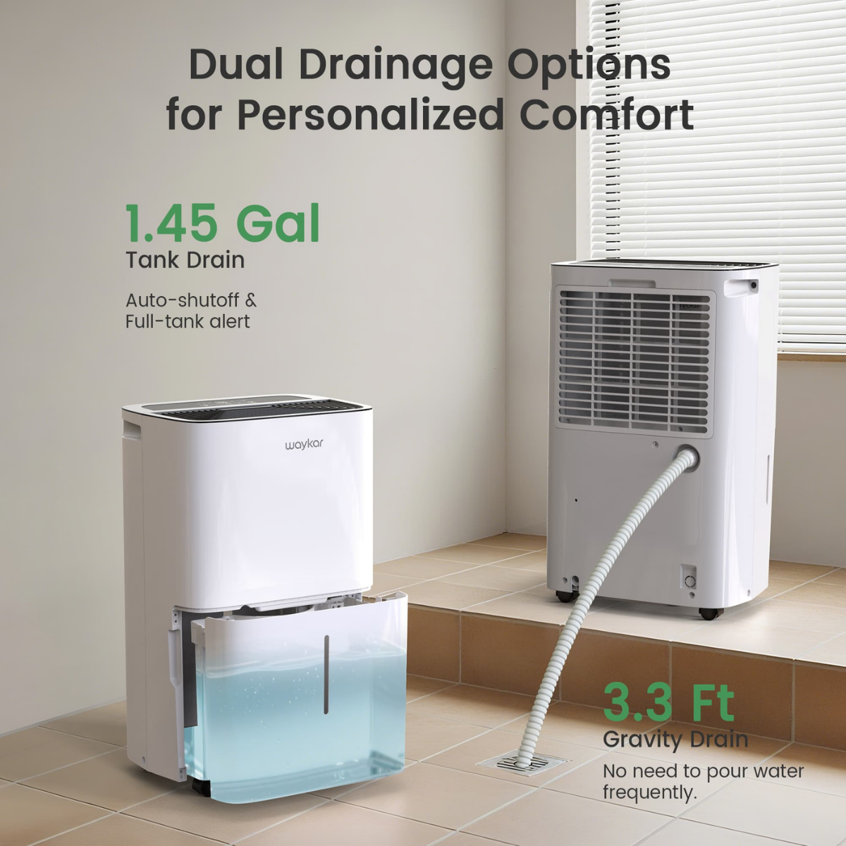 Waykar 54 Pint Energy Star Dehumidifier - Infographic 6