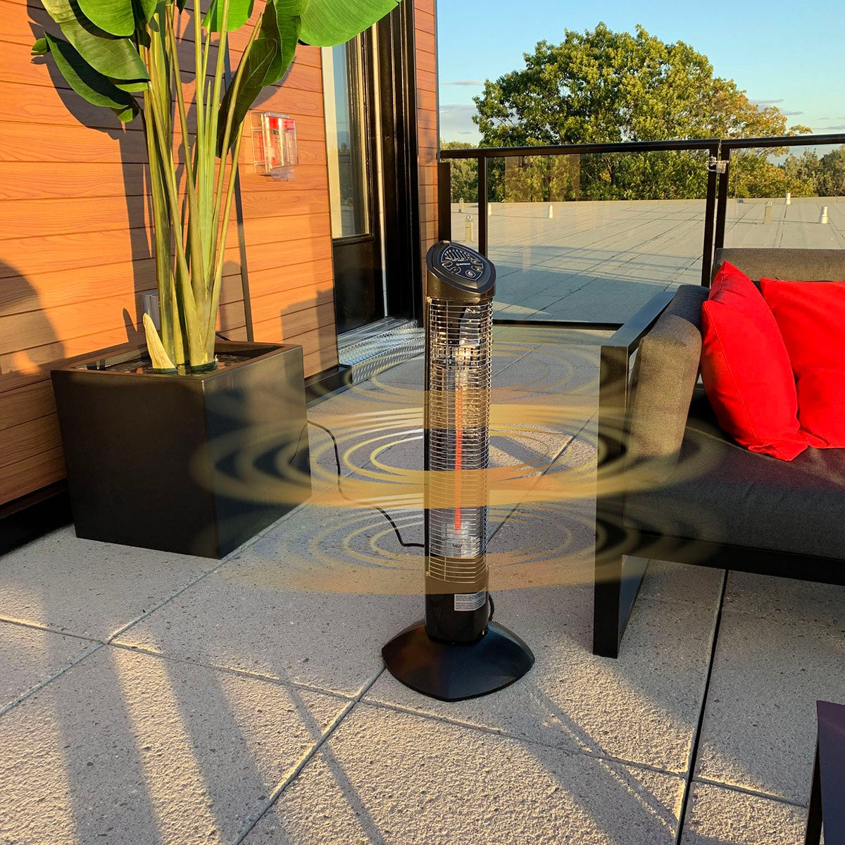 Westinghouse 1200 Watt Infrared Oscillating Electric Outdoor Heater - Oscillating Graphic