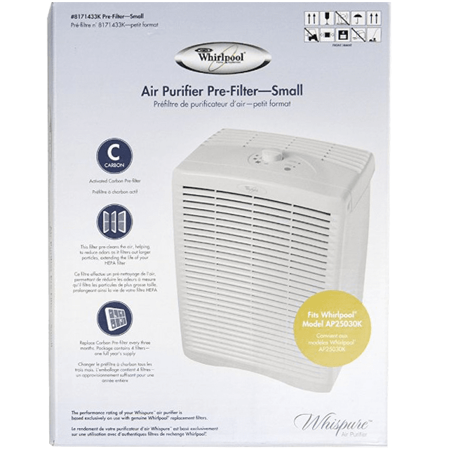 Genuine Whirlpool Carbon Pre-filter - Small (4 pack) (8171433K)