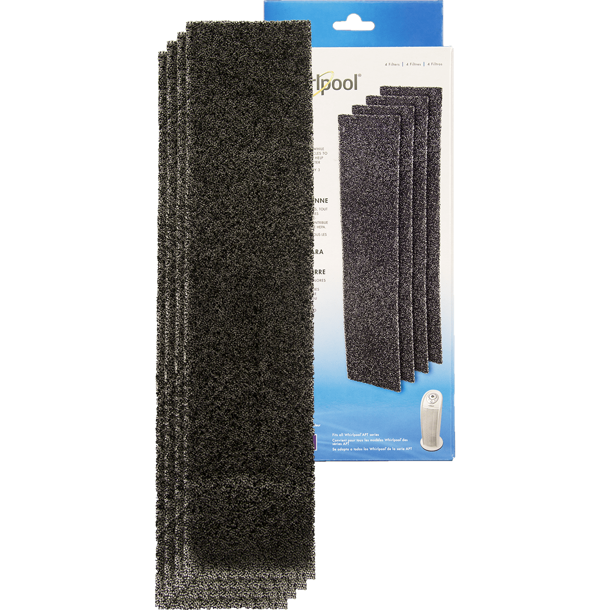 Genuine Whirlpool Carbon Pre-Filters - Tower (4-Pack) (817500)