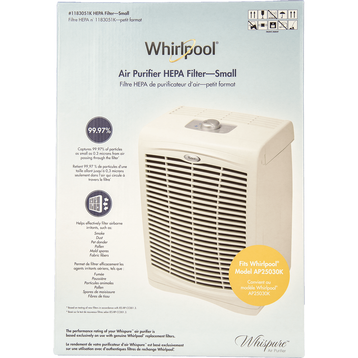 Whirlpool True HEPA Filter Small 1183051K