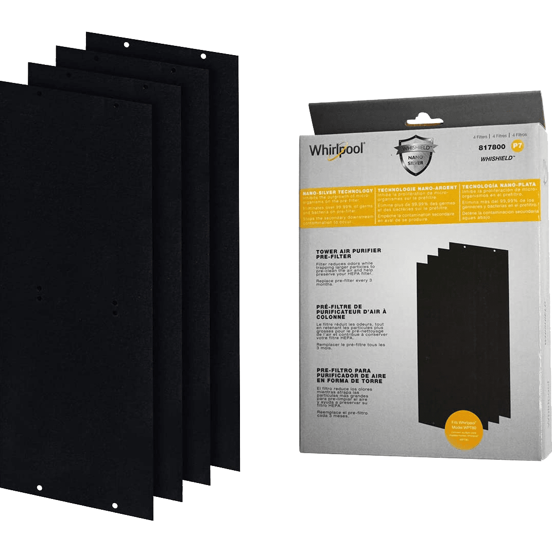 Whirlpool Nano-Silver Activated Carbon Pre-Filter for WPT80 Tower Series 4-Pack