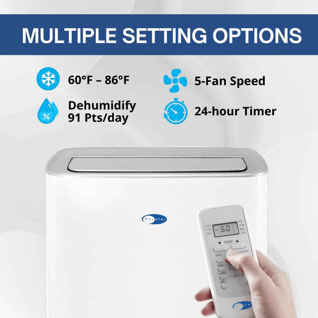 Whynter ARC-1050XP/XPH Smart WiFi Portable AC w/ Dehumidifier - Infographic 5