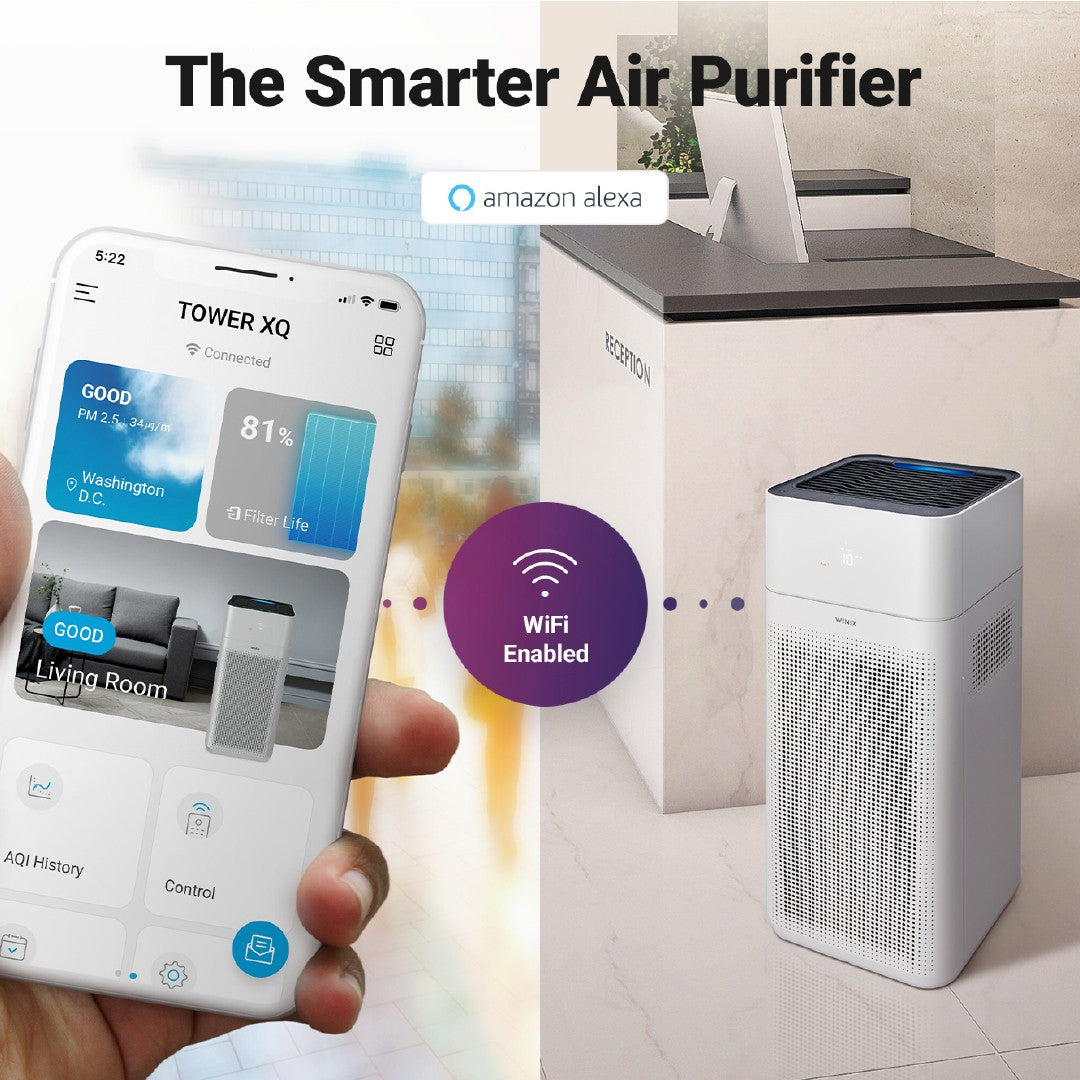 Winix XQ 4 Stage Dual Filtration Smart Wi-Fi HEPA Air Purifier - wifi and app