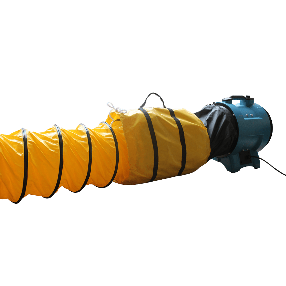 XPOWER 12-in. Ducting Hose 25-ft. - Attached to the Fan