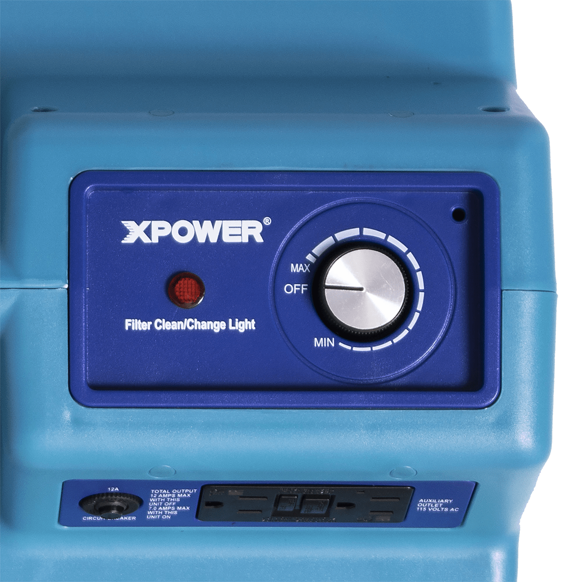 XPOWER X-4700A Professional 3-Stage HEPA Air Scrubber - Controls