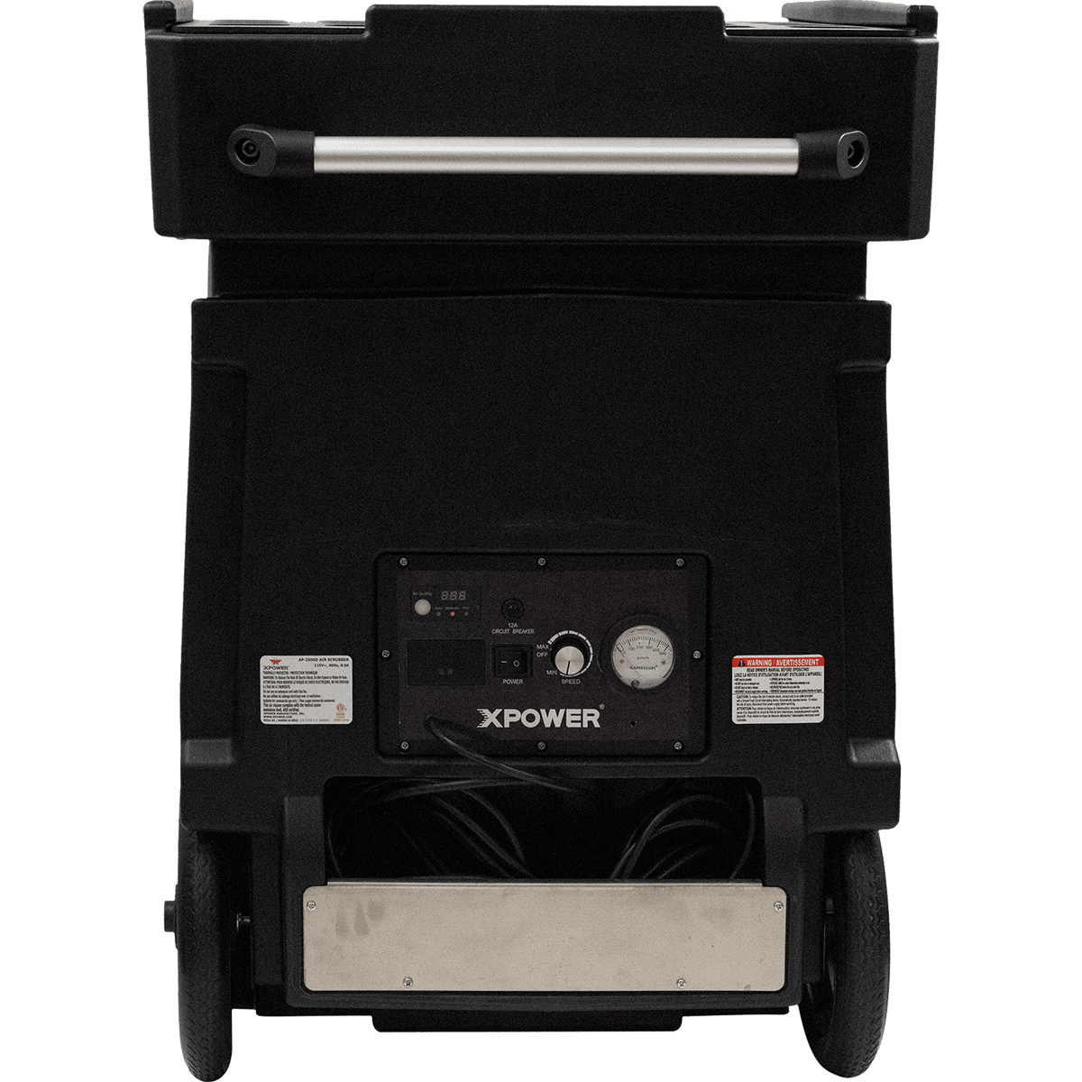 XPOWER Portable Commercial HEPA Air Purifier - Back View