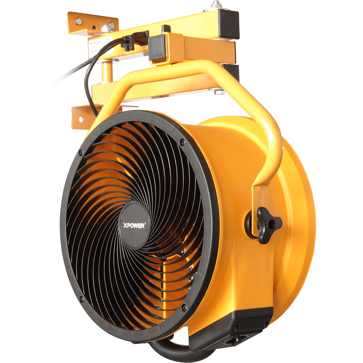 XPOWER 14-In. 2100 CFM Wall Mount Warehouse/Dock/Trailer Fan Kit - Angle