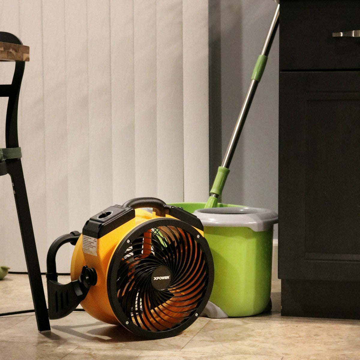 XPOWER 1100 CFM 4-Speed 11" Pro Air Circulator Utility Fan - Utility Room