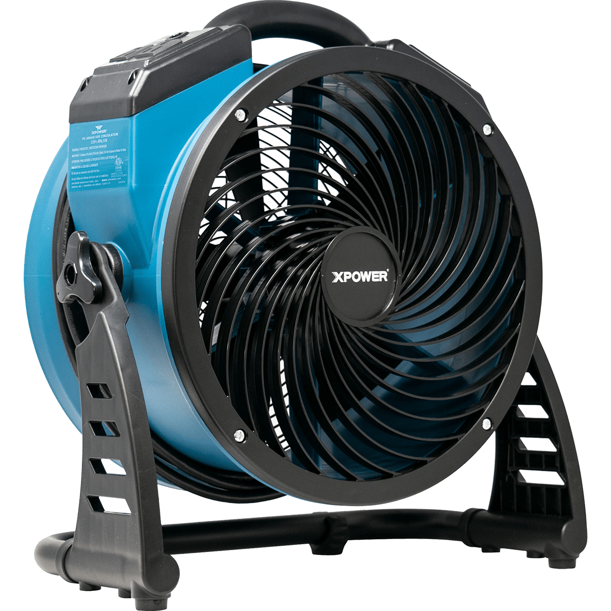 XPOWER FC-250AD Pro 13-in. Brushless DC Motor Air Circulator Utility Fan w/ Power Outlets