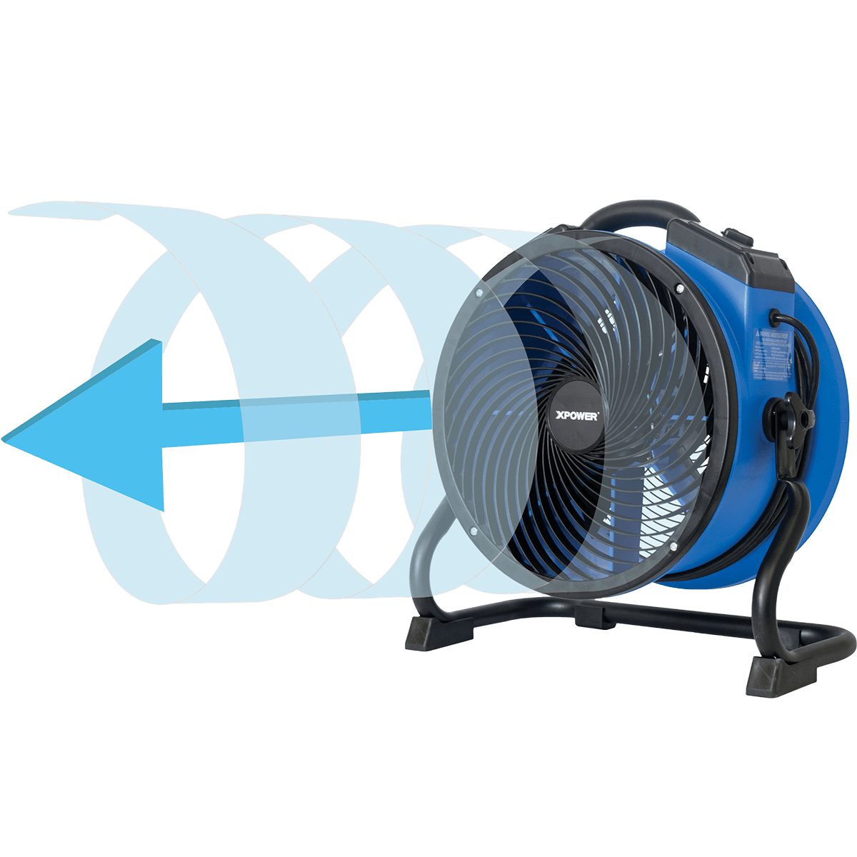 XPOWER FC-300 2100 CFM 4-Speed High Velocity Air Circulator - Airflow