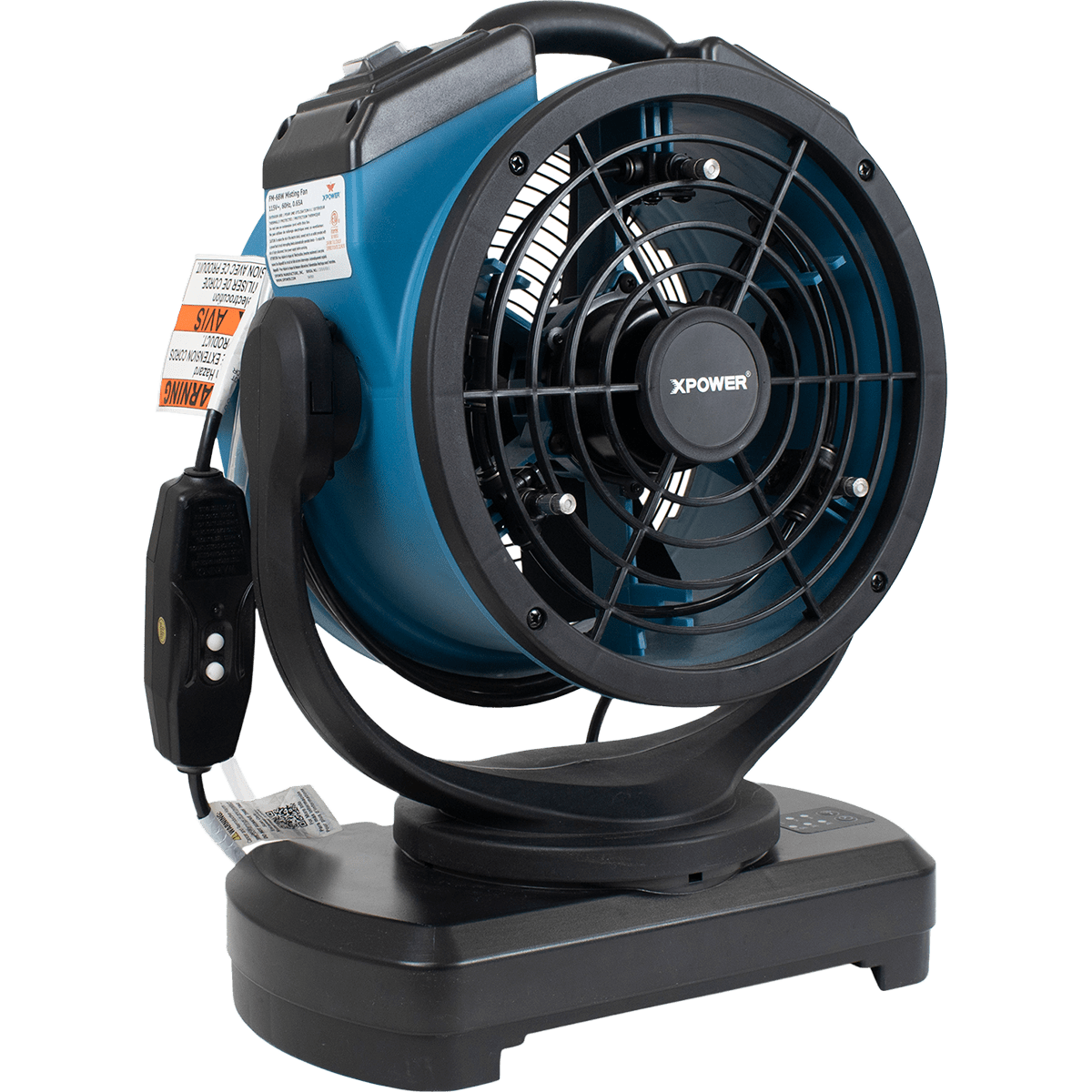 XPOWER 1000 CFM Outdoor Oscillating Misting Fan - Built-in Water Pump